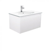 Fienza 750mm Rotondo Top With Alina Cabinet Wall Hung - Satin White